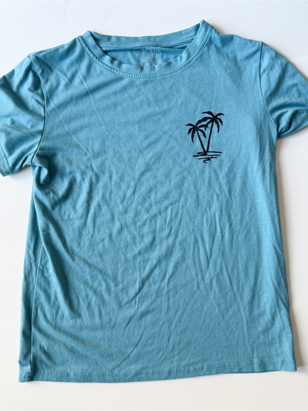Blue Palm Graphic Crewneck Tee